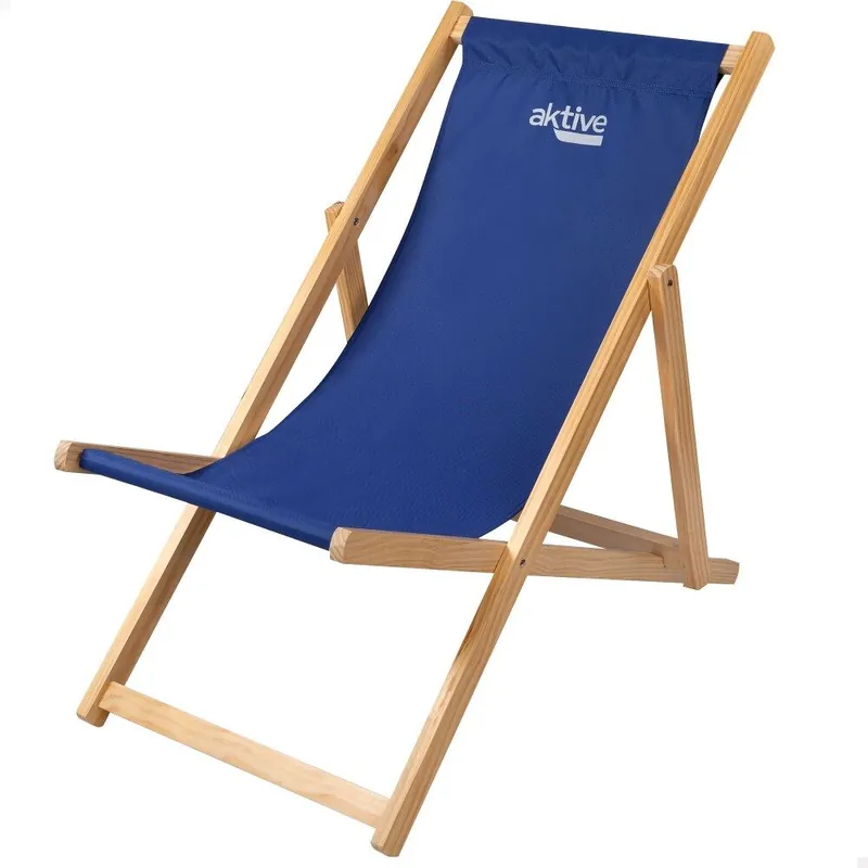 Tumbona plegable de madera Aktive - Jardín