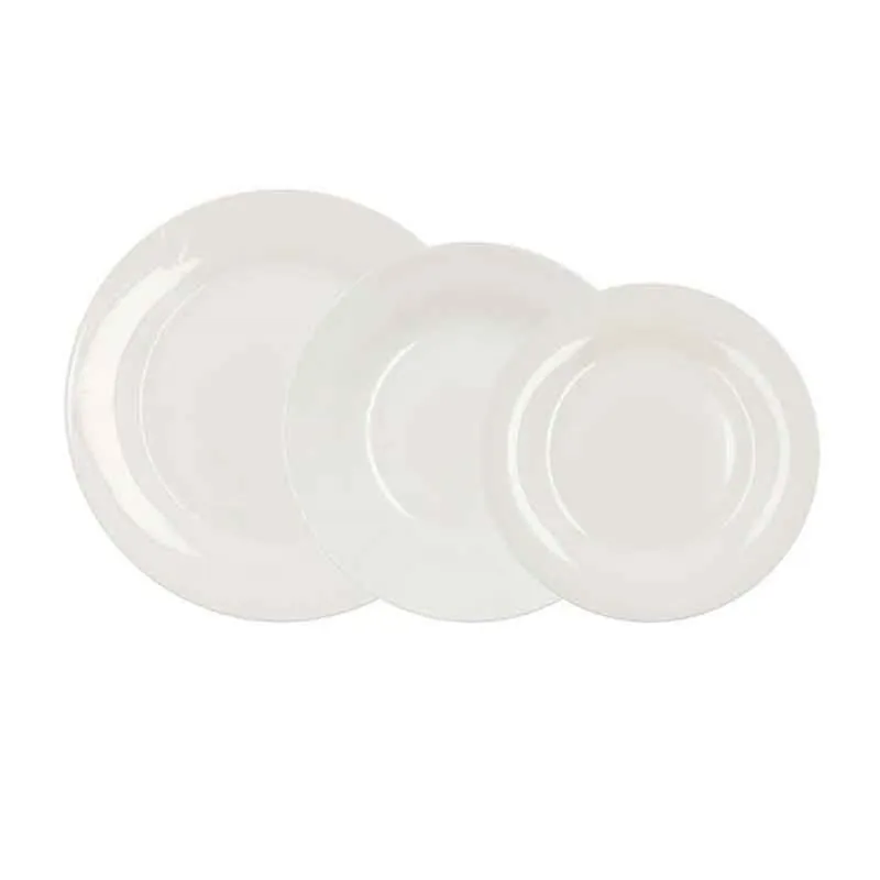 Vajilla Lis Bidasoa 18 piezas 6 servicios porcelana blanco - Cocina