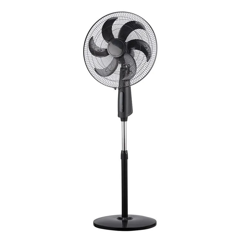 ventilador de pie aluminio color negro serie tolon 50cm - Electrodomésticos