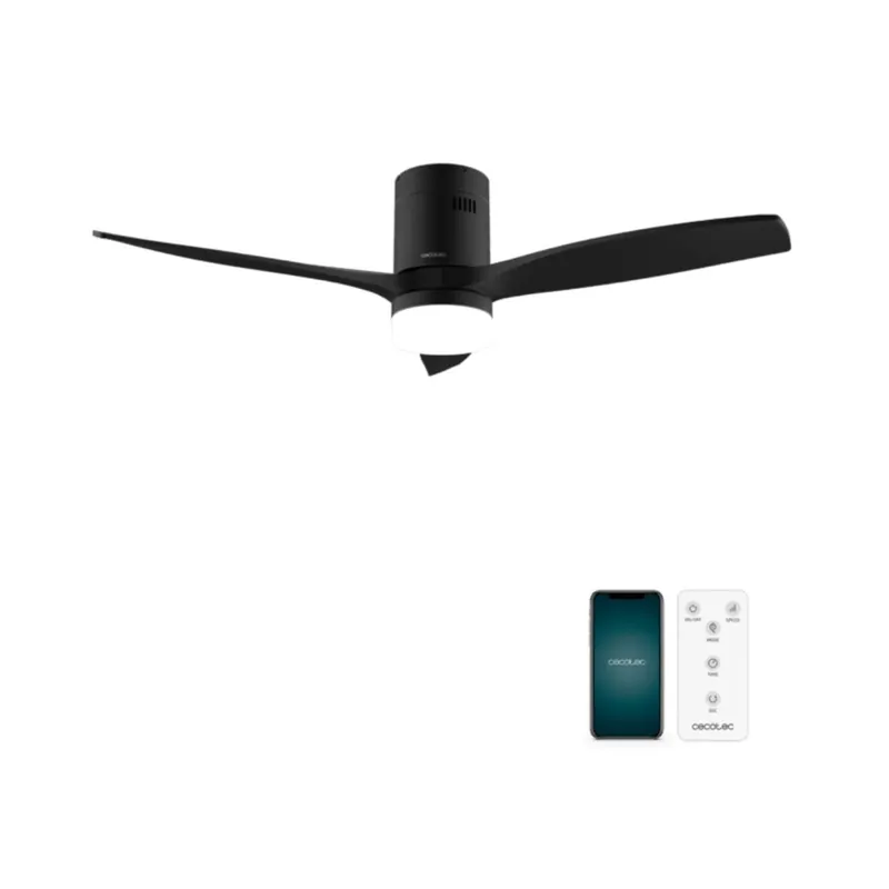 Ventilador de techo Cecotec EnergySilence Aero 5600 40W 3 aspas WiFi negro Ø132 cm - Electrodomésticos