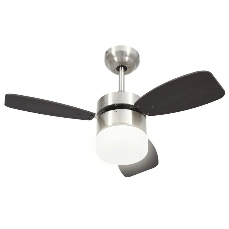 Ventilador de techo Halo 3 aspas con mando a distancia marrón oscuro Ø76 cm - Electrodomésticos
