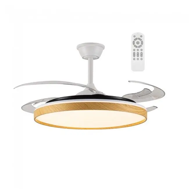 Ventilador LED aspas plegables Tamero L CCT Dim 80W marca Wonderlamp - Electrodomésticos