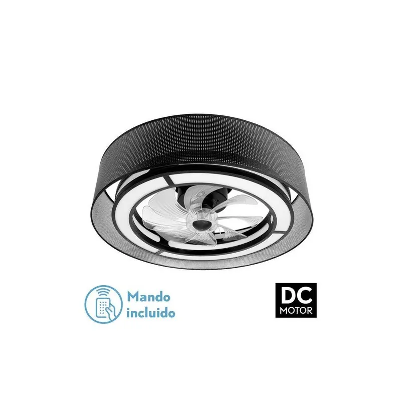 ventilador de techo metal color negro serie anastasia 60cm - Electrodomésticos