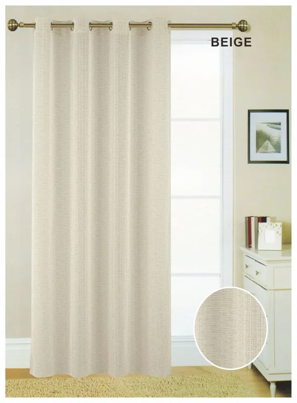 Visillo ollados COMO 140x260cm color beige - Textil