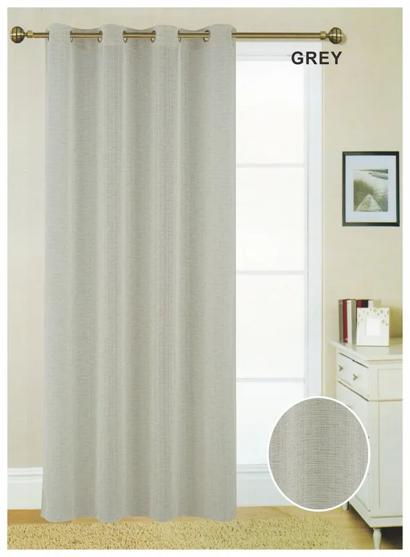 Visillo ollados COMO 140x260cm color gris - Textil