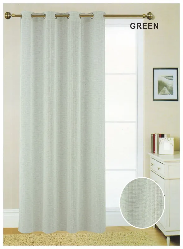 Visillo ollados COMO 140x260cm color verde - Textil