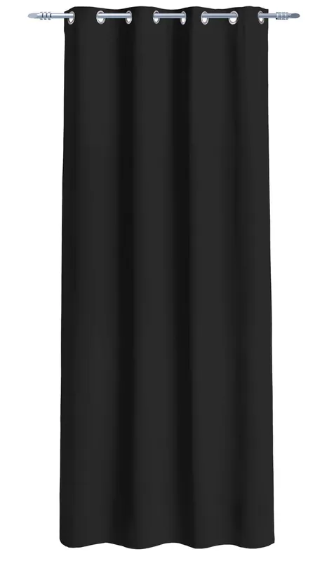 Visillo poliéster NENI 135x260cm color negro - Textil