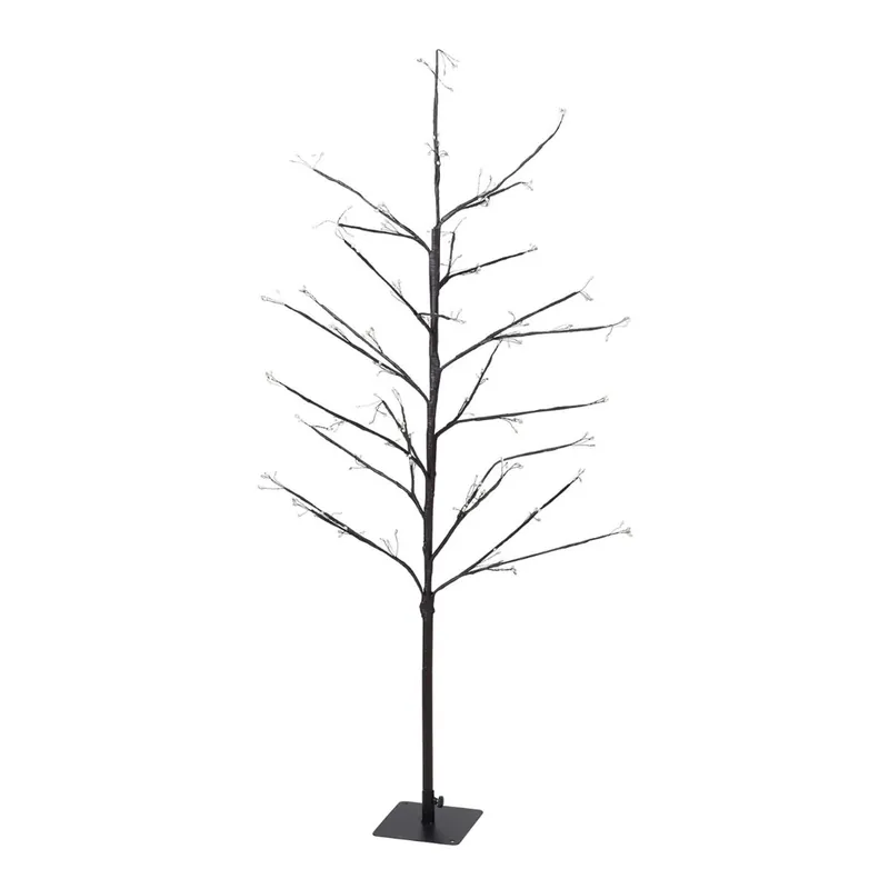 Well Home Árbol con 240 Luces LED Blanco cálido de 120cm en color Marron - Decoración