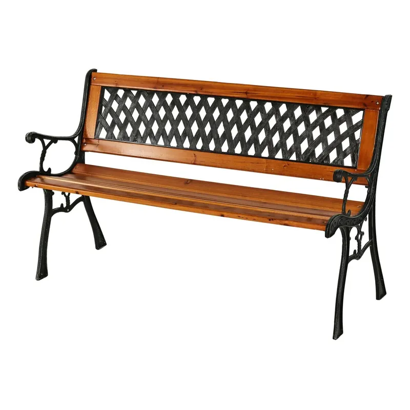 Well Home Banco de Jardín en Madera y Metal 73x125x52cm