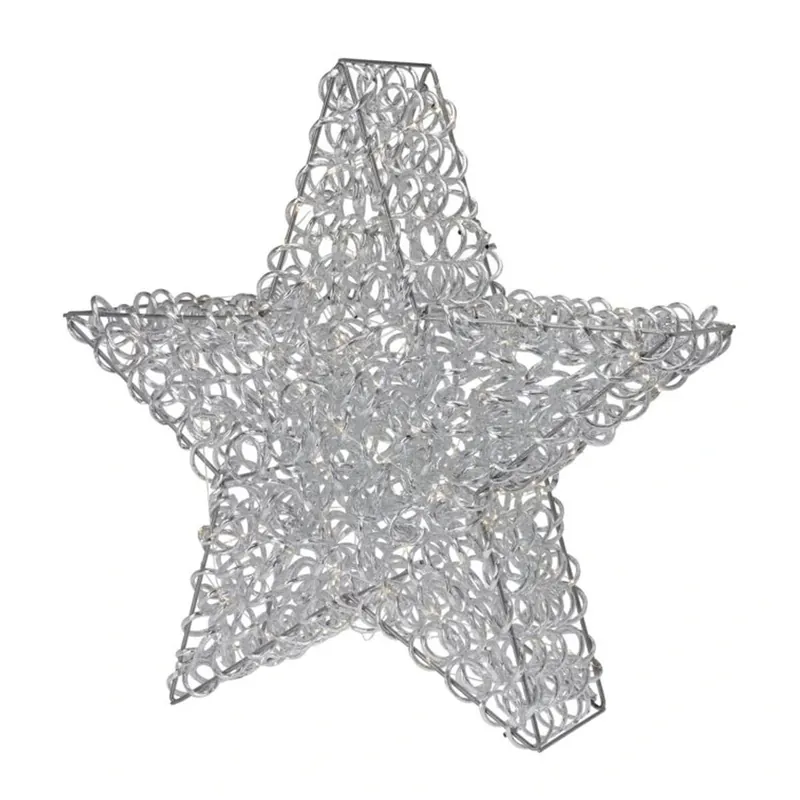 Well Home Estrella de aluminio Luminosa con 200 micro LED 57x60x16cm - Decoración