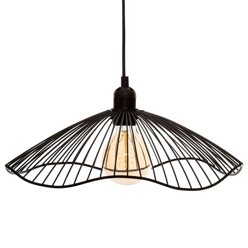 Well Home - Lámpara Colgante de Techo - Pantalla de Metal 34 cm - Moderna y Elegante