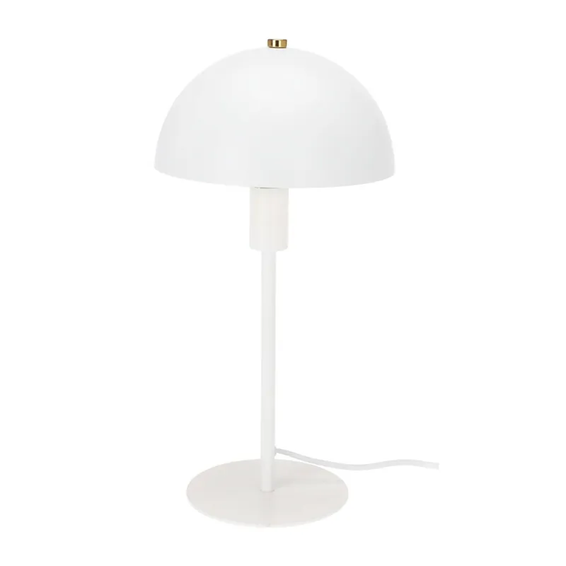 Well Home Lámpara de mesa estilo Seta en color Blanco roto Ø18x36cm - Decoración