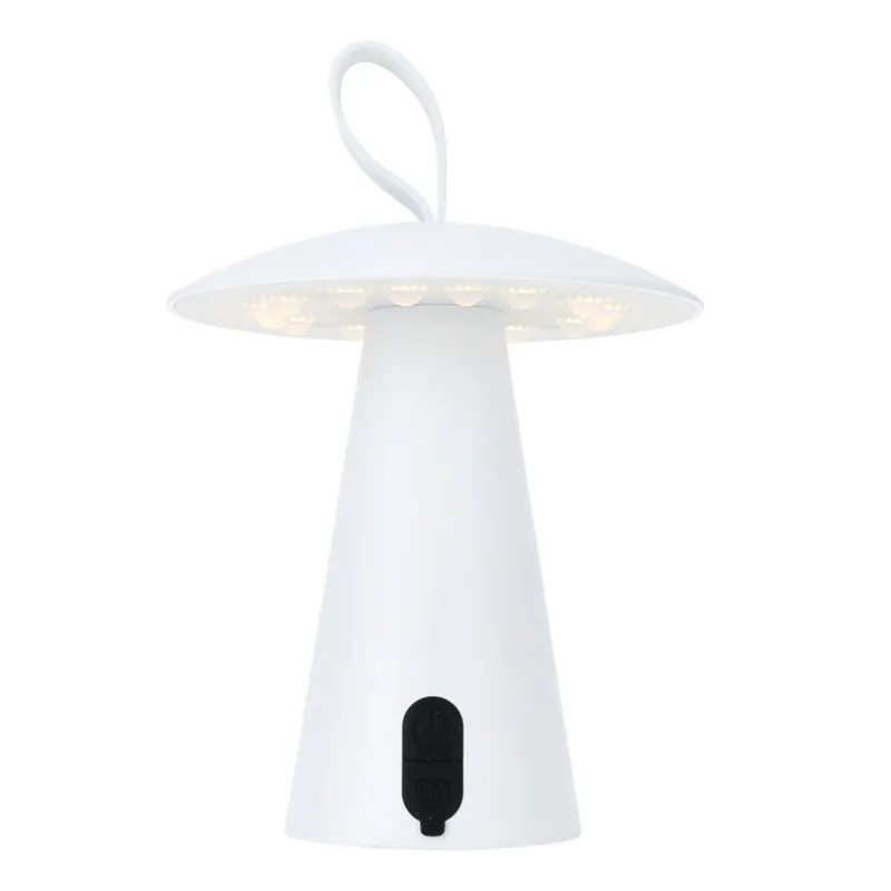 Well Home Lampara sobremesa recargable blanca Ø15x17cm - Decoración