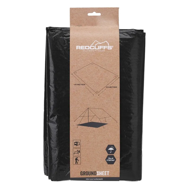 Well Home Lona de Suelo color Negro de 3x4metros de 90GSM - Textil