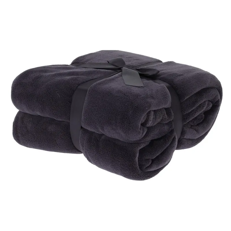 Well Home Manta Polar Coral de 250 GSM, 100% Poliéster Color Antracita - Textil
