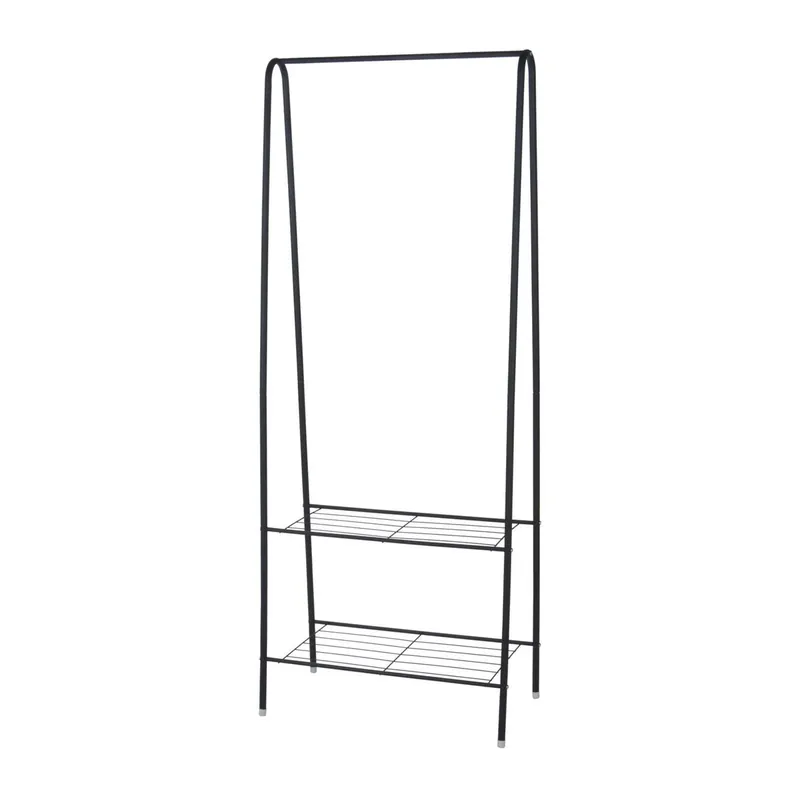 WELL HOME - Perchero metálico con 2 baldas H.152cm