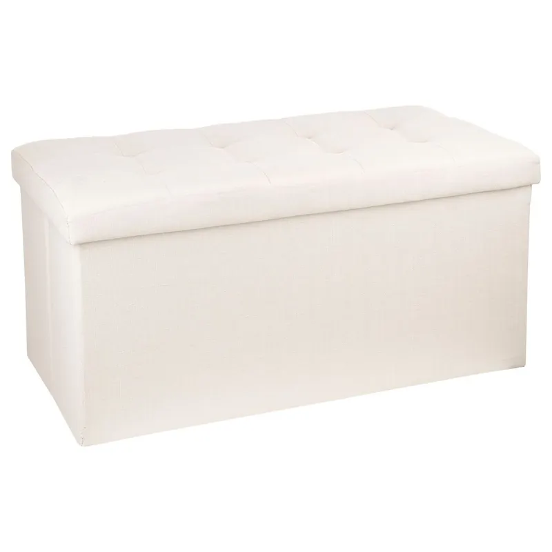 WELL HOME - Puf plegable beige doble