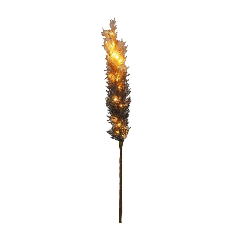 Well Home Rama de Plumas con Luces LED en Blanco Cálido y Temporizador 118cm - Decoración