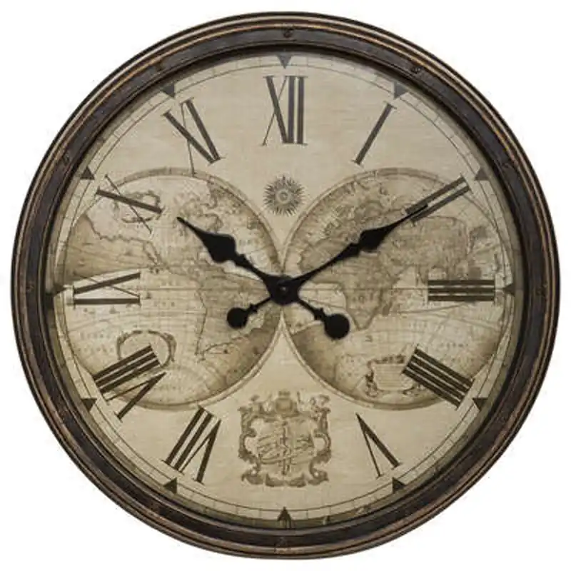 WELL HOME - Reloj mundial de plástico vintage