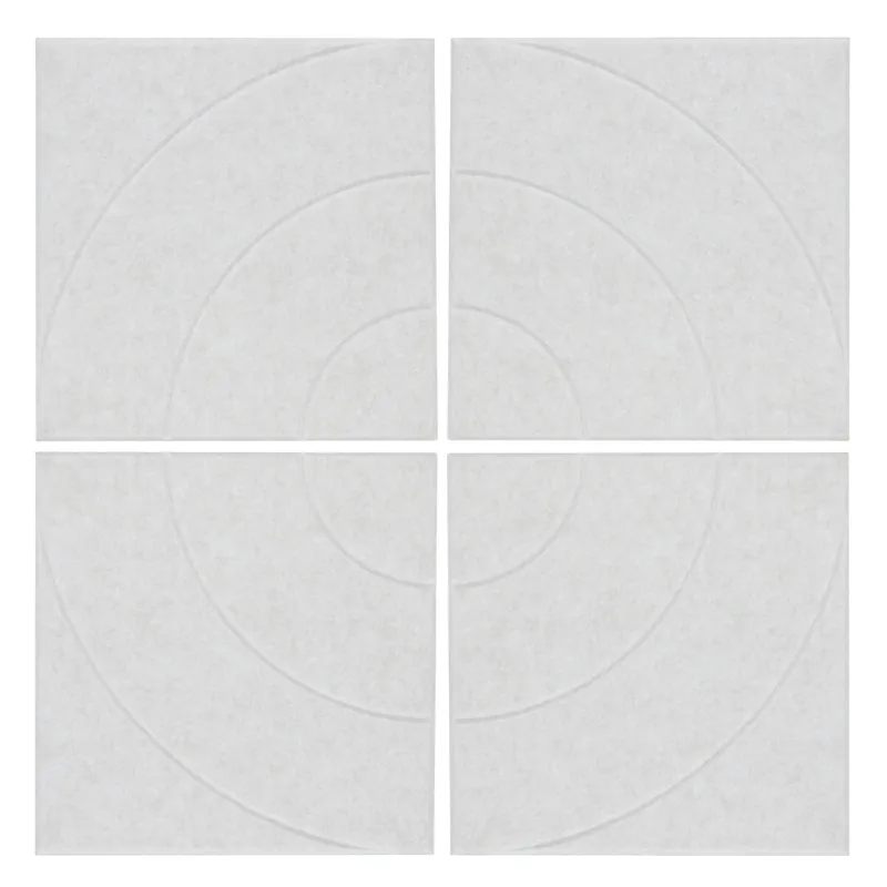 Well Home Set de 4 Paneles de fieltro decorativos 30x30cm en color Gris - Decoración