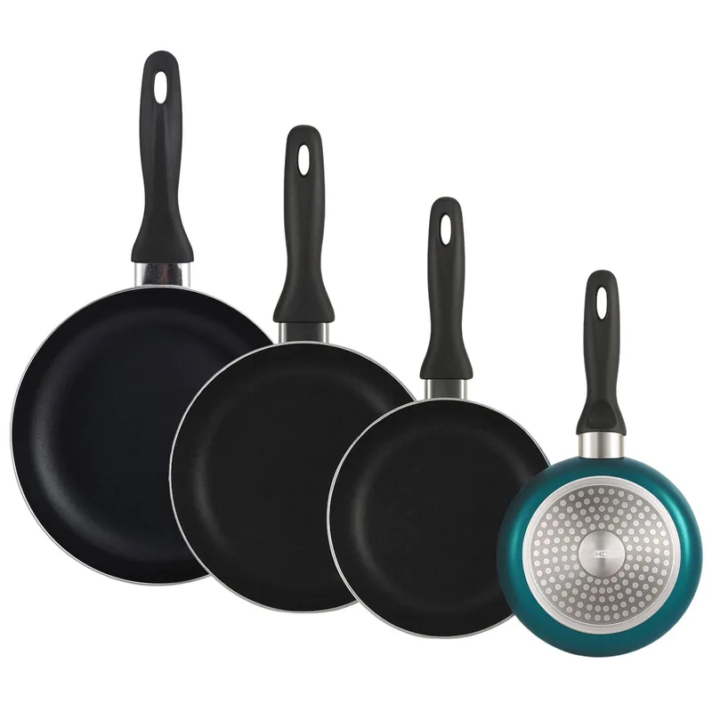 Well Home Set de 4 Sartenes Ø16Ø20Ø24Ø28cm de Aluminio en Azul metalizado - Cocina