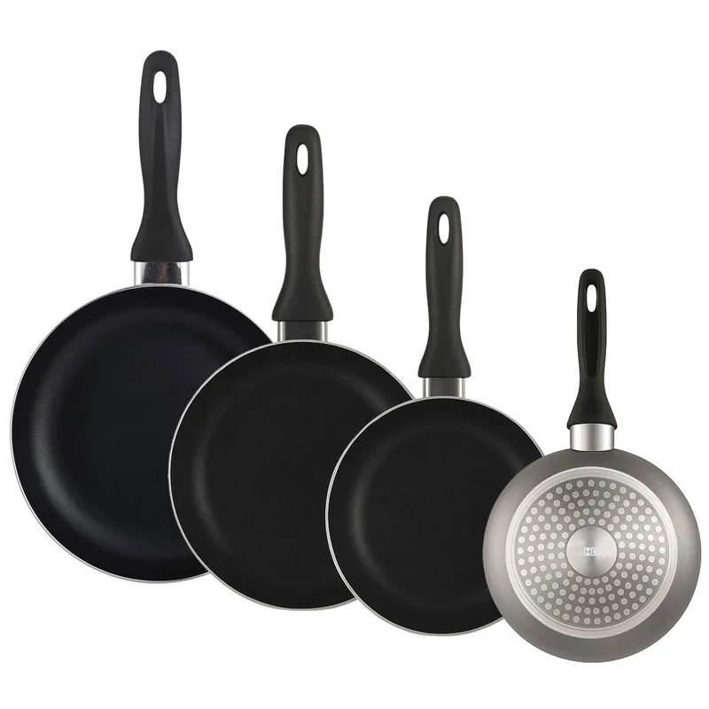 Well Home Set de 4 Sartenes Ø16Ø20Ø24Ø28cm de Aluminio en Gris metalizado - Cocina