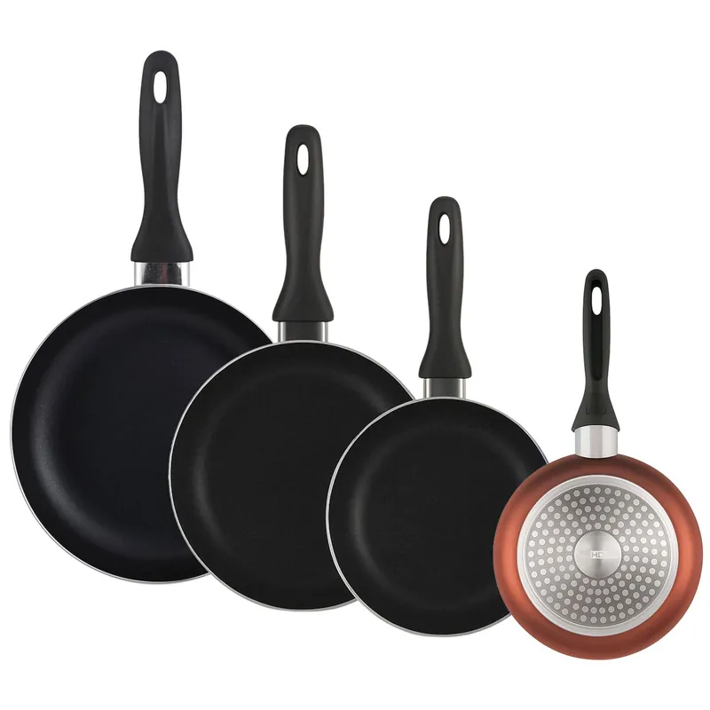 Well Home Set de 4 Sartenes Ø16Ø20Ø24Ø28cm de Aluminio en Cobre metalizado - Cocina