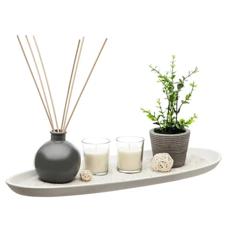 Well Home Set de Fragancias 'Ylang' con bandeja decorativa para un ambiente relajante y elegante - Decoración