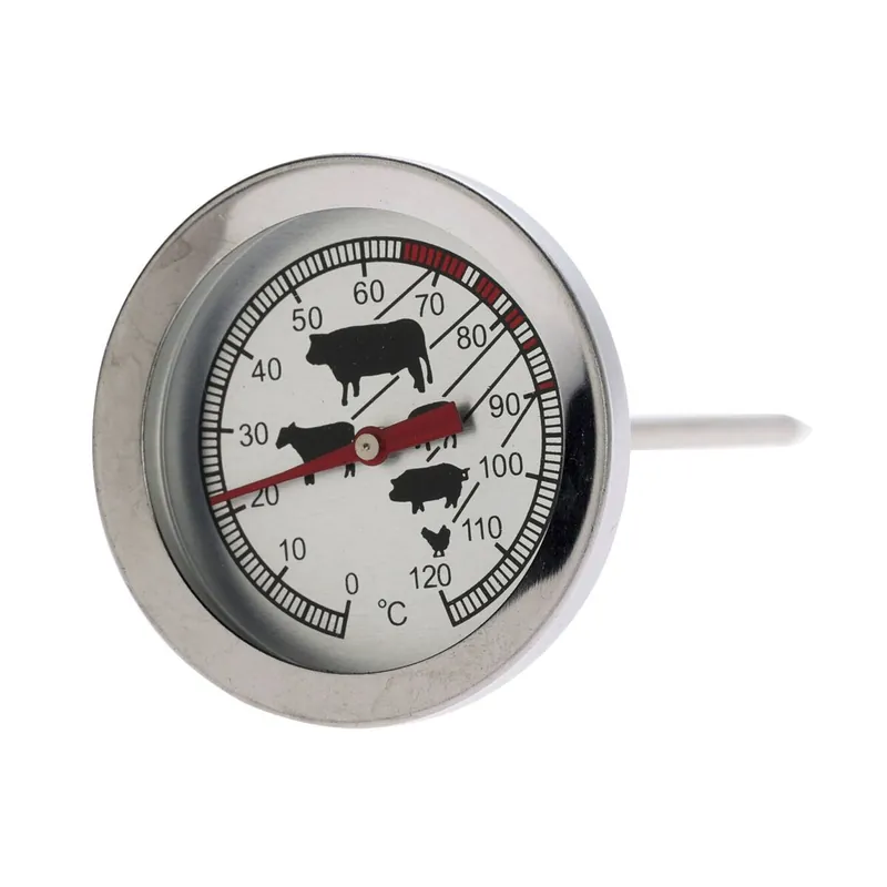 Well Home Termómetro de carne para Barbacoa en acero inoxidable Ø5,4x12cm - Cocina