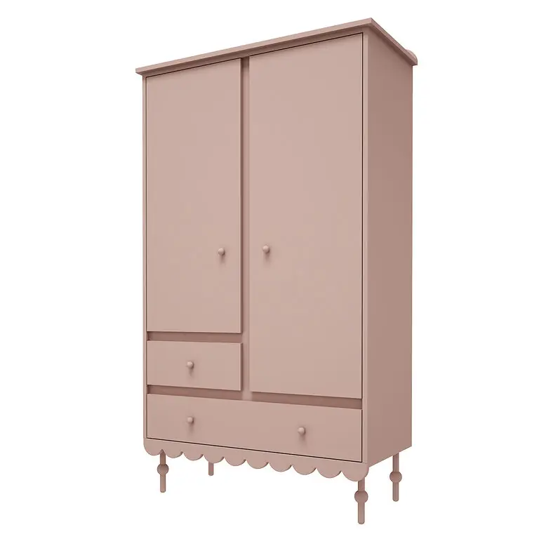 Wood Luck Babushka Armario 2 puertas 2 cajones Blanco - Muebles