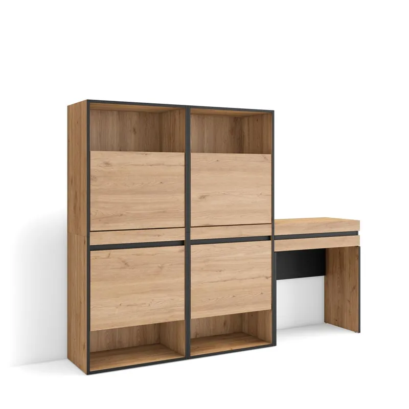 Zapatero, Armario zapatos botas, 190x35x145cm, Dormitorio, habitación, Tocador, Estilo Moderno, Blanco - Muebles
