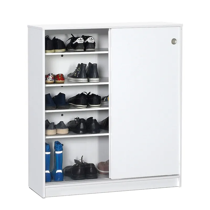 Zapatero 2 Puertas Corrediza 105X92X38 Blanco - Muebles