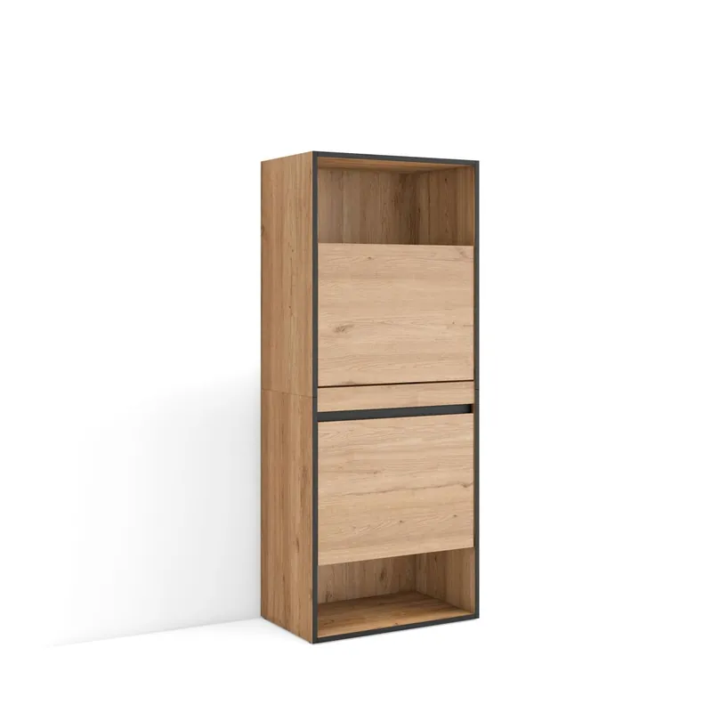 Zapatero, Armario zapatos botas, 60x35x145cm, Dormitorio, habitación, Mueble auxiliar, Estilo Moderno, Blanco - Muebles