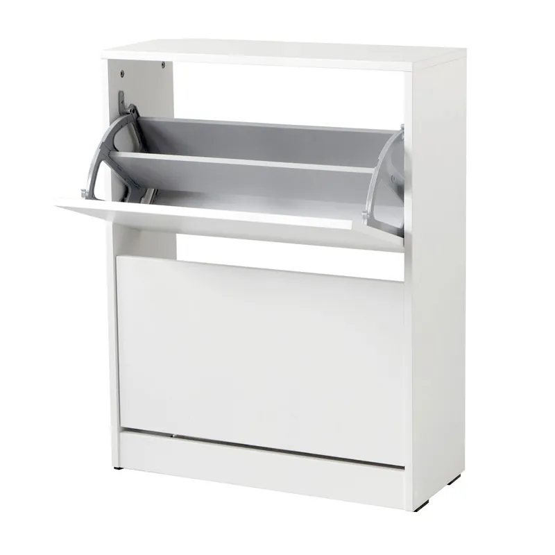 Zapatero de 2 Puertas Abatibles 83X73X26 Blanco - Muebles