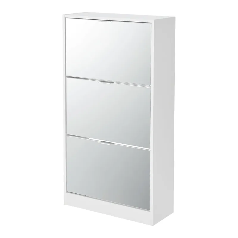 Zapatero Kragerø 3 compartimentos máx. 18 pares aglomerado 115 x 60 x 24 cm Blanco [en.casa] - Muebles