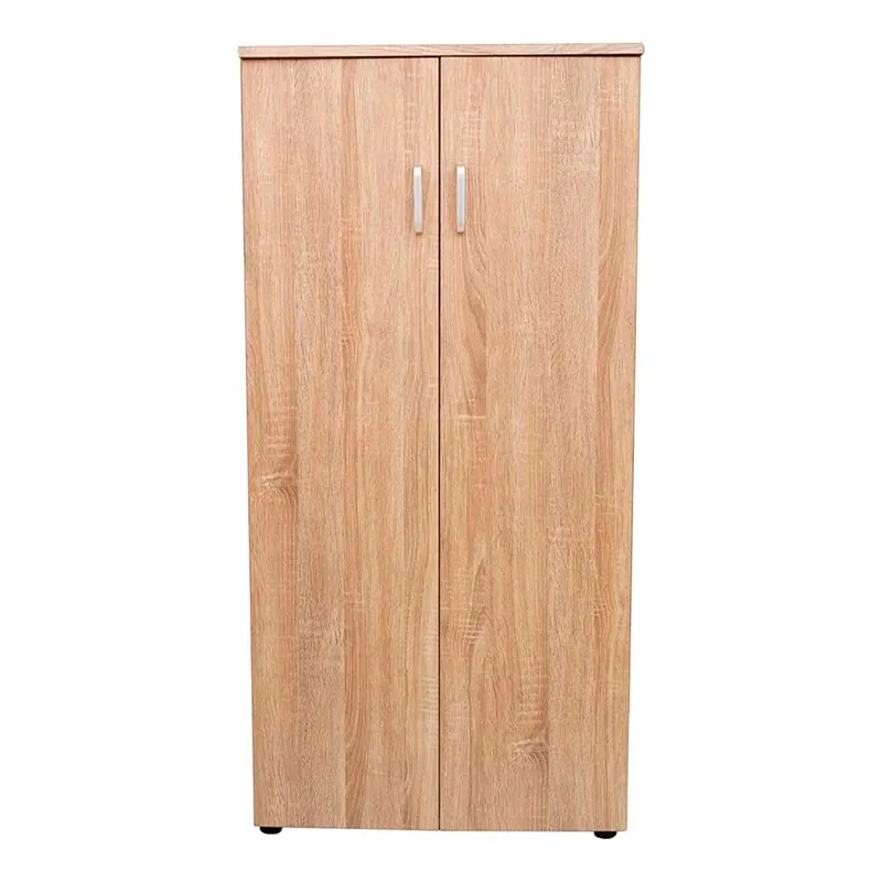 Zapatero Librería de Dos Puertas, Madera, Zapatero Puertas de Libro Mueble Auxiliar, Medidas: 60cms Ancho, 24,5cms Profundo, 124cms Alto (Taupe) - Muebles
