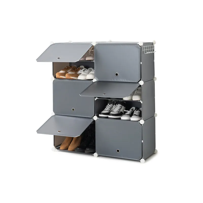 Zapatero Modular Portátil InnovaGoods Gris - 36 pares