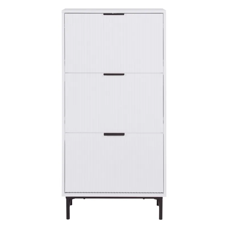 Zapatero WAVES 131x60x25cm color blanco - Muebles