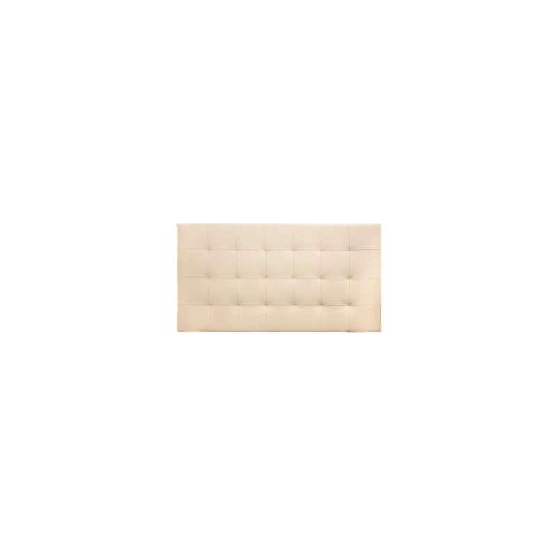 Cabecero tapizado de polipiel con pliegues en color beige de 90x80cm - Dormitorio