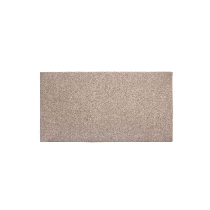 Cabecero tapizado de poliester liso en color marrón de 90x80cm - Dormitorio