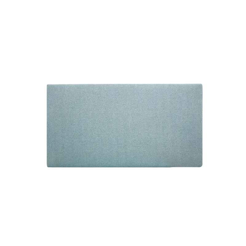 Cabecero tapizado de poliester liso en color verde azulado de 90x80cm - Dormitorio