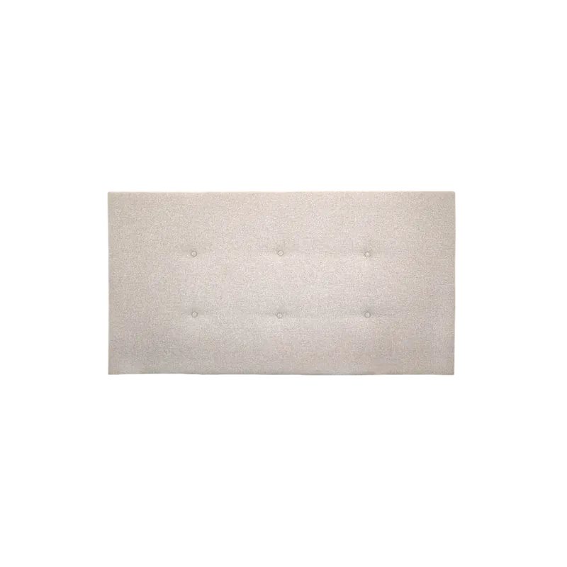 Cabecero tapizado de poliester con botones en color beige de 90x80cm - Dormitorio