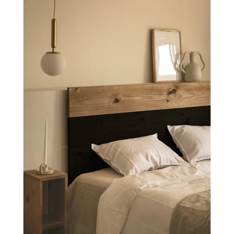 Cabecero de madera maciza decapado de 80x60cm - Dormitorio