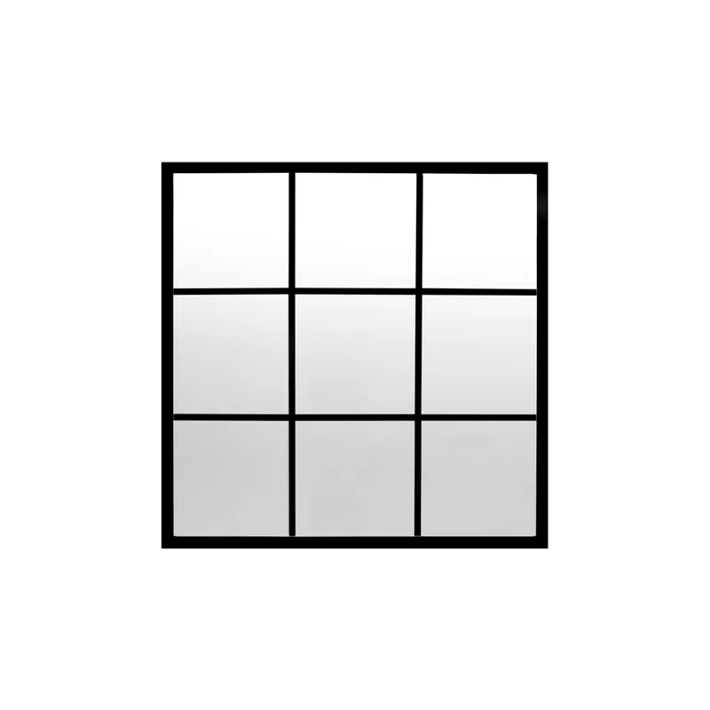 Espejo de madera color negro de 90x90cm - Espejos