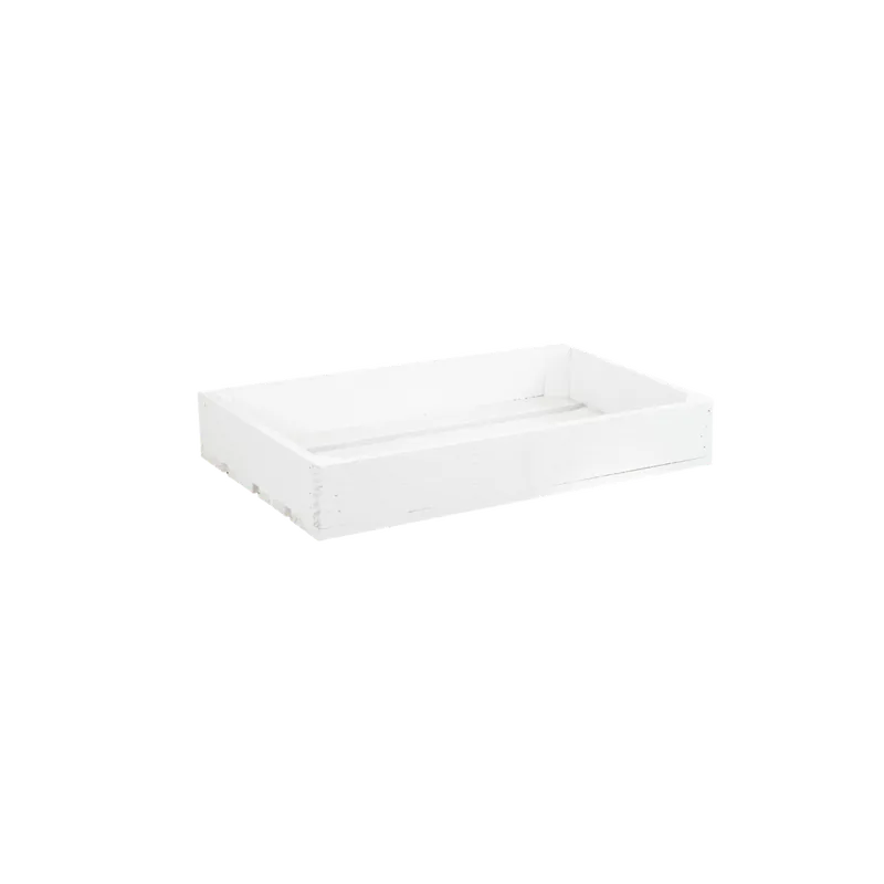 Caja de madera maciza en tono blanco de 49x31x8cm - Accesorios