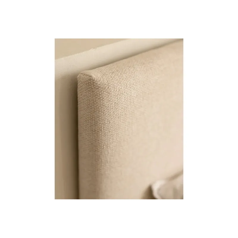 Cabecero tapizado de poliester liso en color beige de 90x60cm - Dormitorio