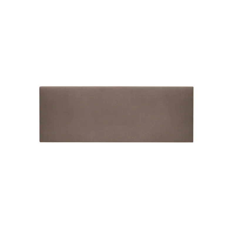 Cabecero tapizado de poliester liso en color marrón de 90x60cm - Dormitorio