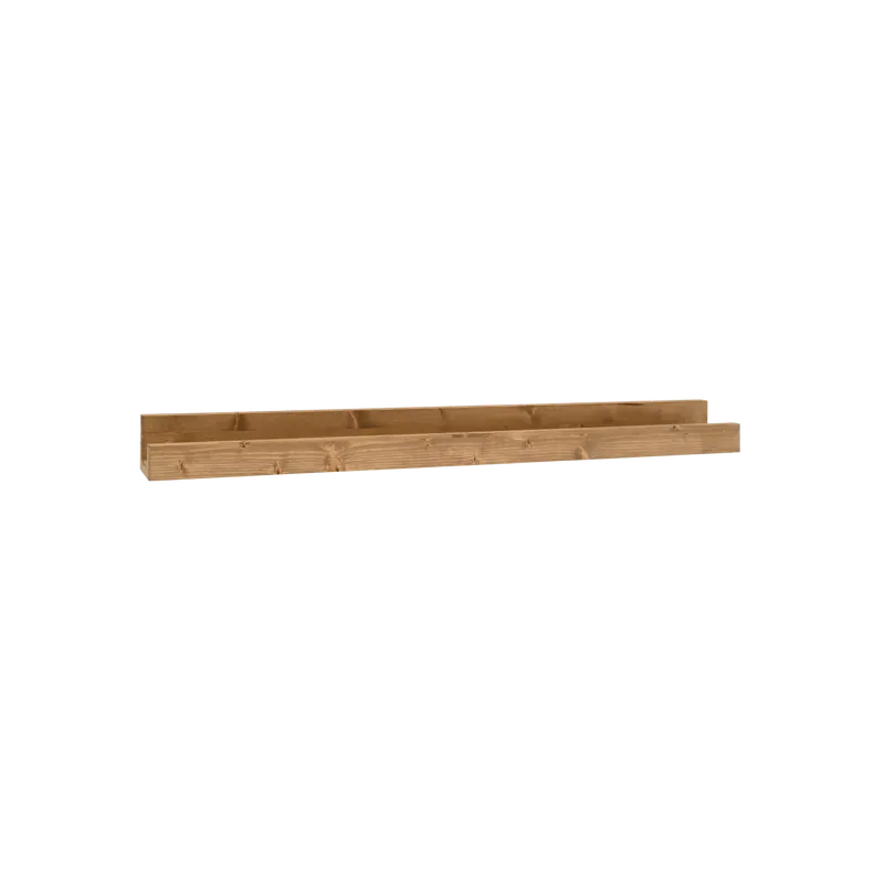 Estante de madera maciza flotante tono roble oscuro 50cm - Estanterías