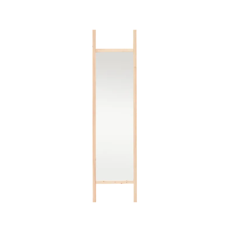 Espejo efecto madera maciza tono natural de 45x180cm - Espejos