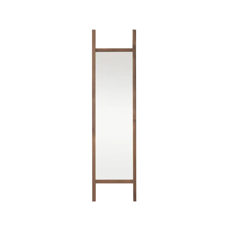 Espejo efecto madera maciza tono roble oscuro de 45x180cm - Espejos